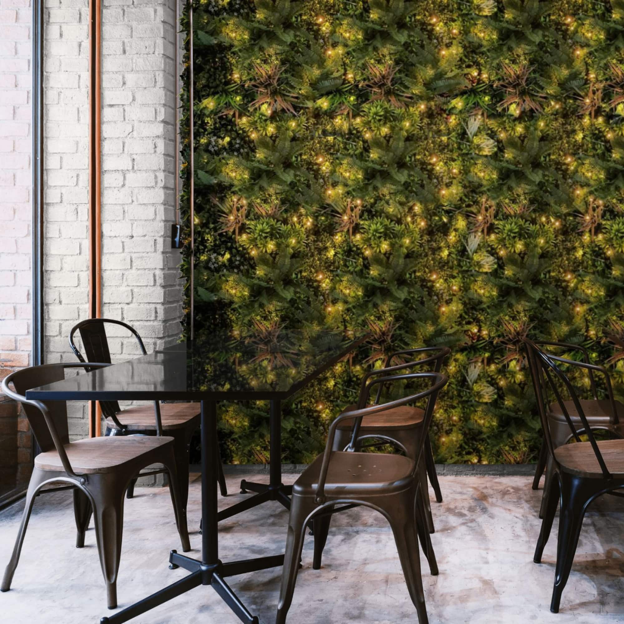 GreenSmart Dekor 40" Bali with LED lights Faux Green Plant Wall